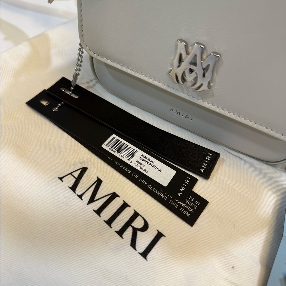 AMIRI White Micro MA  Bag with Logo Accent - New - Picture 4 of 11